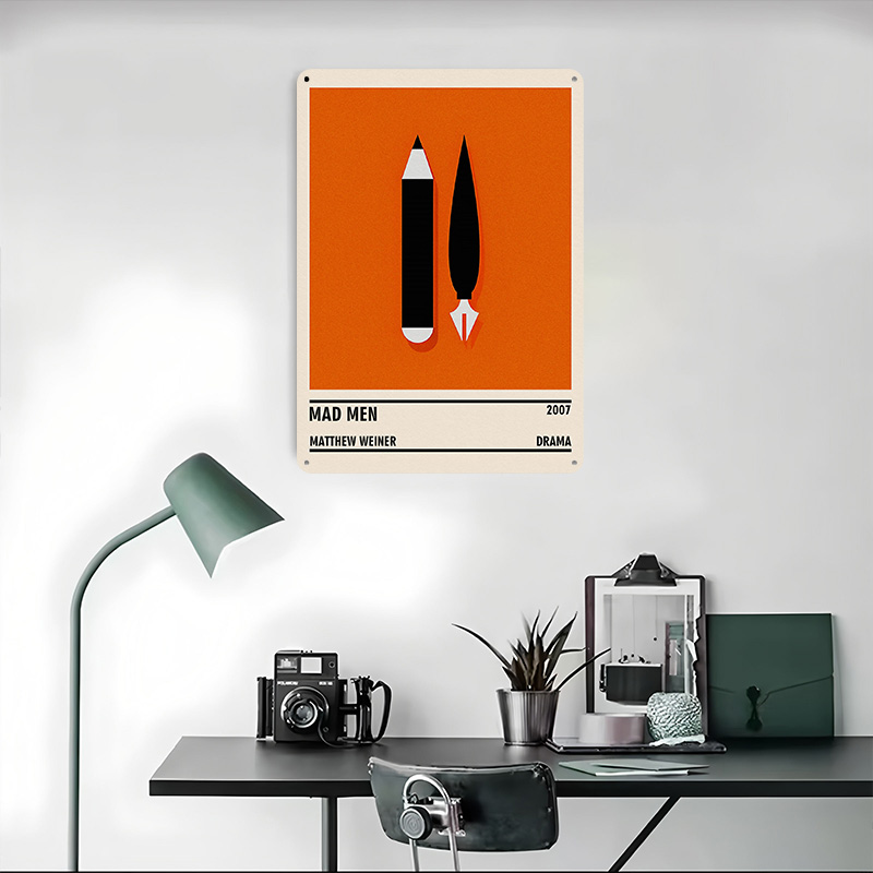 Mad Men Minimalist Tin Plaque  - Desk Setup Poster recensie en prijs