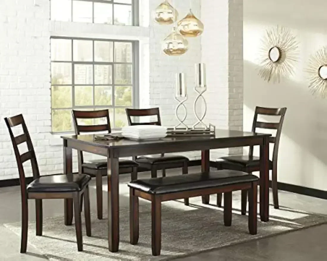 XMSJ-Coviar 6 Piece Dining Set - Desk Setup Dark recensie en prijs