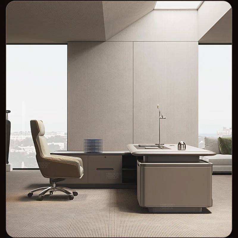 Manicure White L Shaped Wooden - Desk Setup In Office recensie en prijs