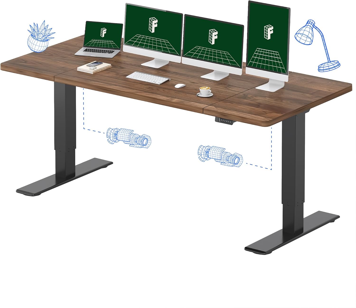 Electric Standing Desk with Du - Desk Setup In Office recensie en prijs