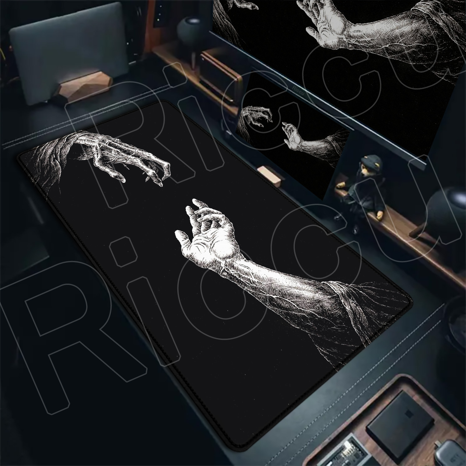 HD Large Black White XXL Gothi - Desk Setup Art recensie en prijs