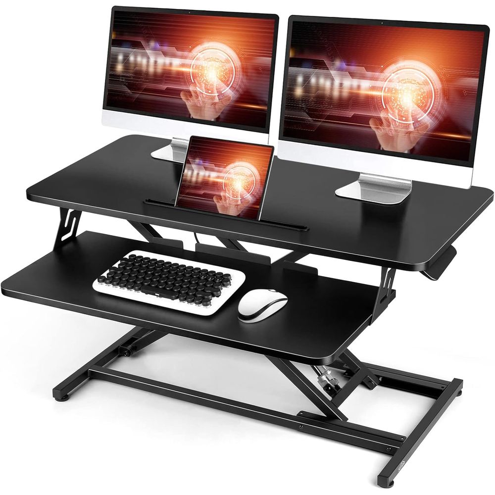 32 Adjustable Height Sit-Stand - Desk Setup With Keyboard Tray recensie en prijs