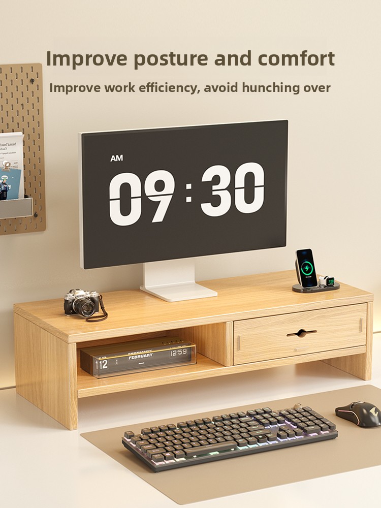 Desktop Computer Monitor Stand - Monitor Riser Wood recensie en prijs