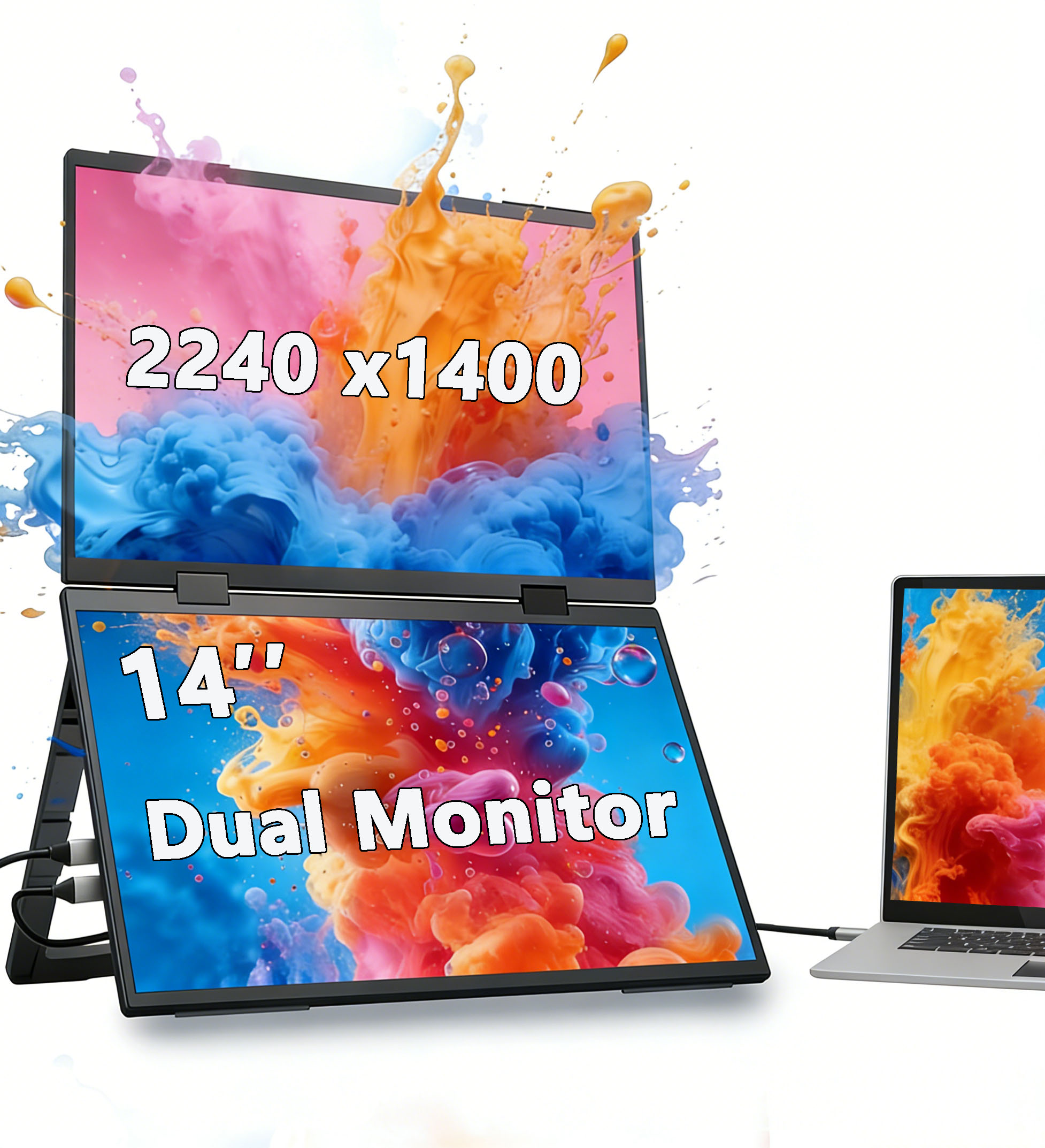 14‘’ Dual Portable Monitor Sta - Dual Monitor Desk Setup recensie en prijs
