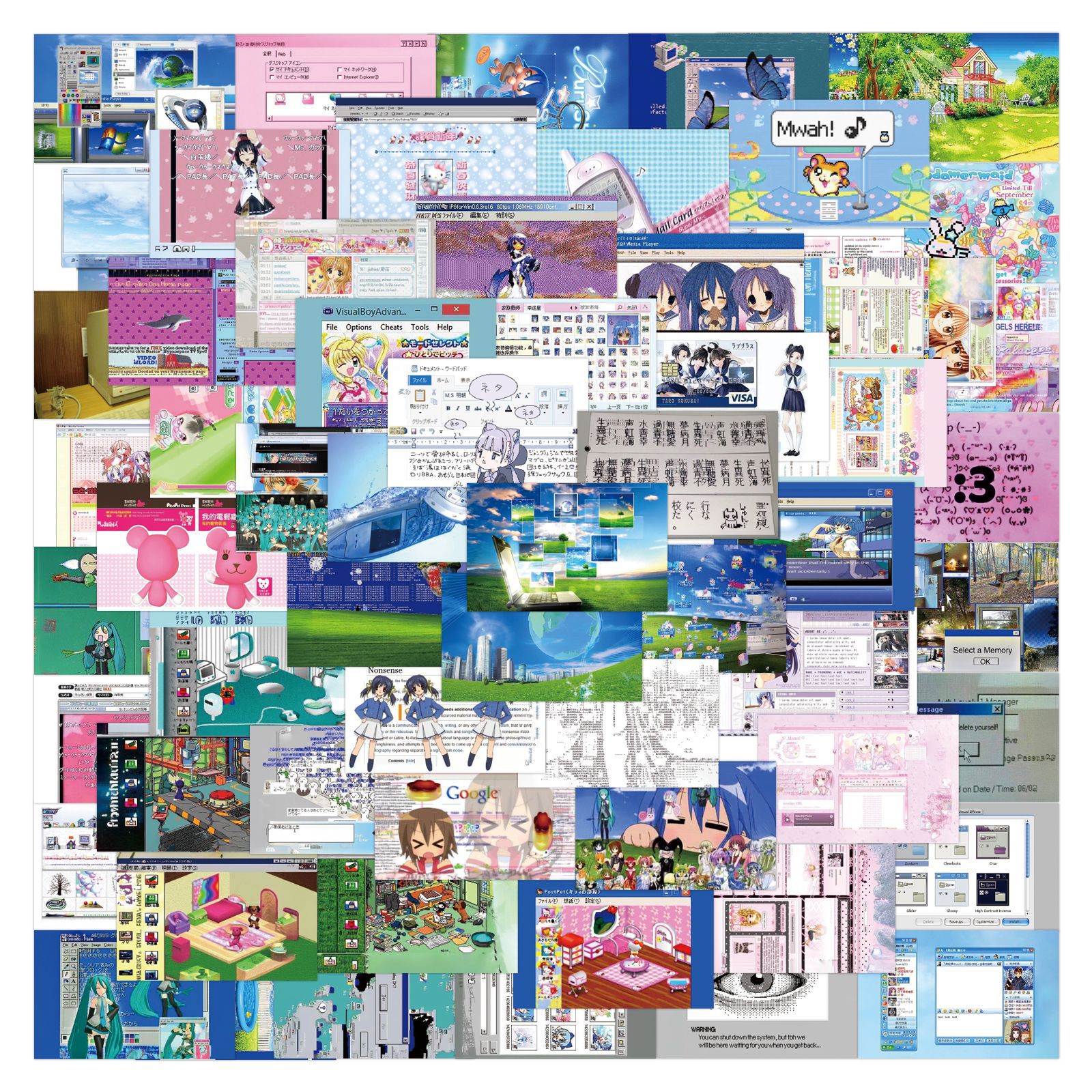 75Pcs Creative Webcore Ancient - Desk Setup Poster recensie en prijs