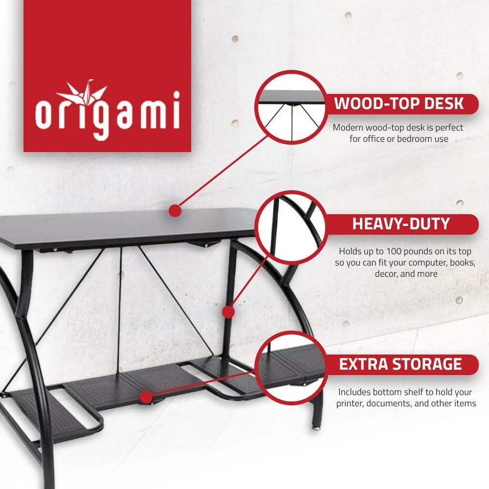 Space-Saving Folding Desk for  - Desk Setup With Laptop And Monitor recensie en prijs