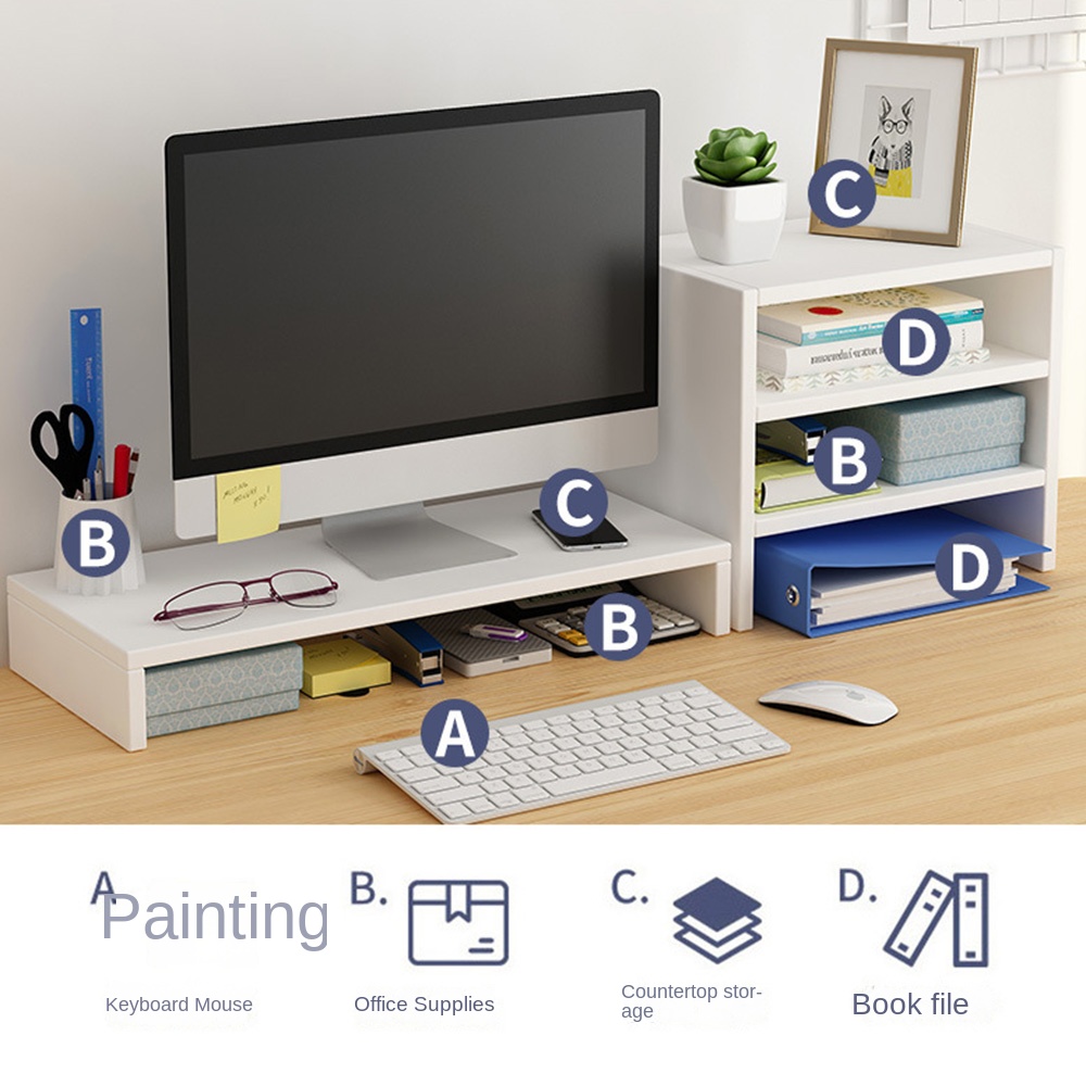 Stable Base Wood Desktop Compu - Monitor Riser Wood recensie en prijs