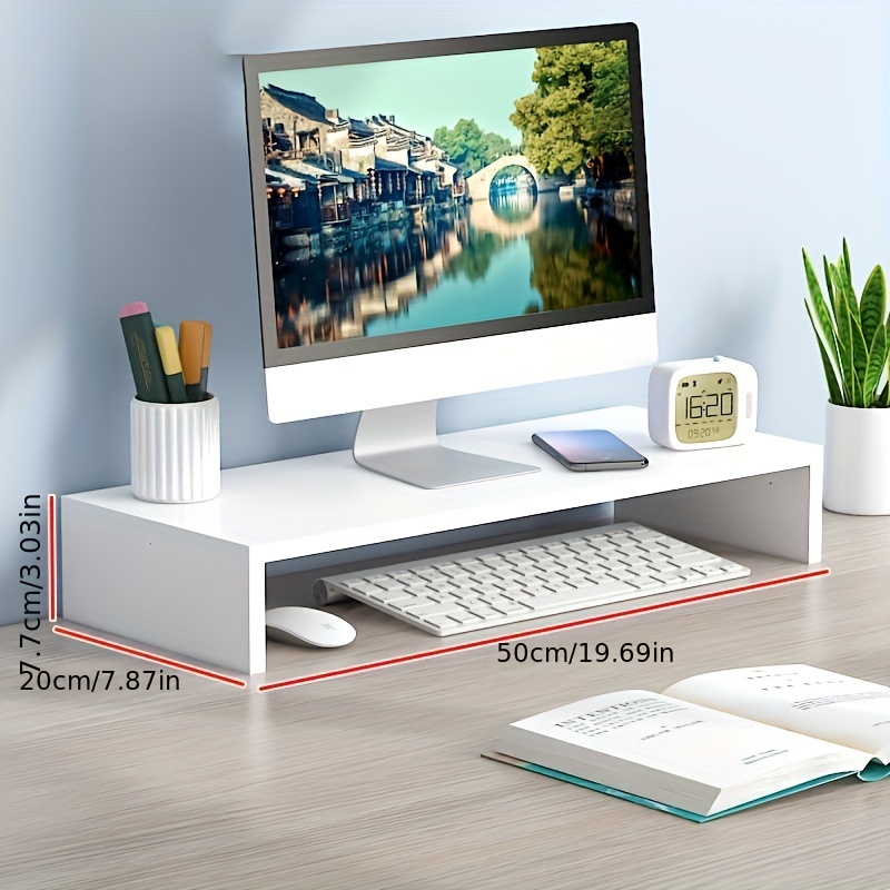 Spacious Wooden Monitor Stand  - Desk Setup Riser recensie en prijs