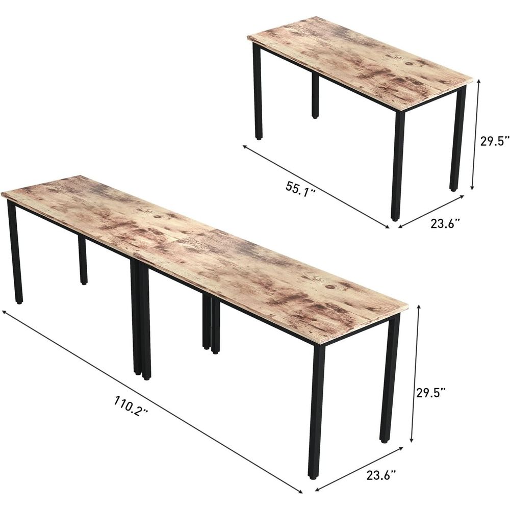 Rustic Brown 4-8 Person Meetin - Desk Setup Study recensie en prijs