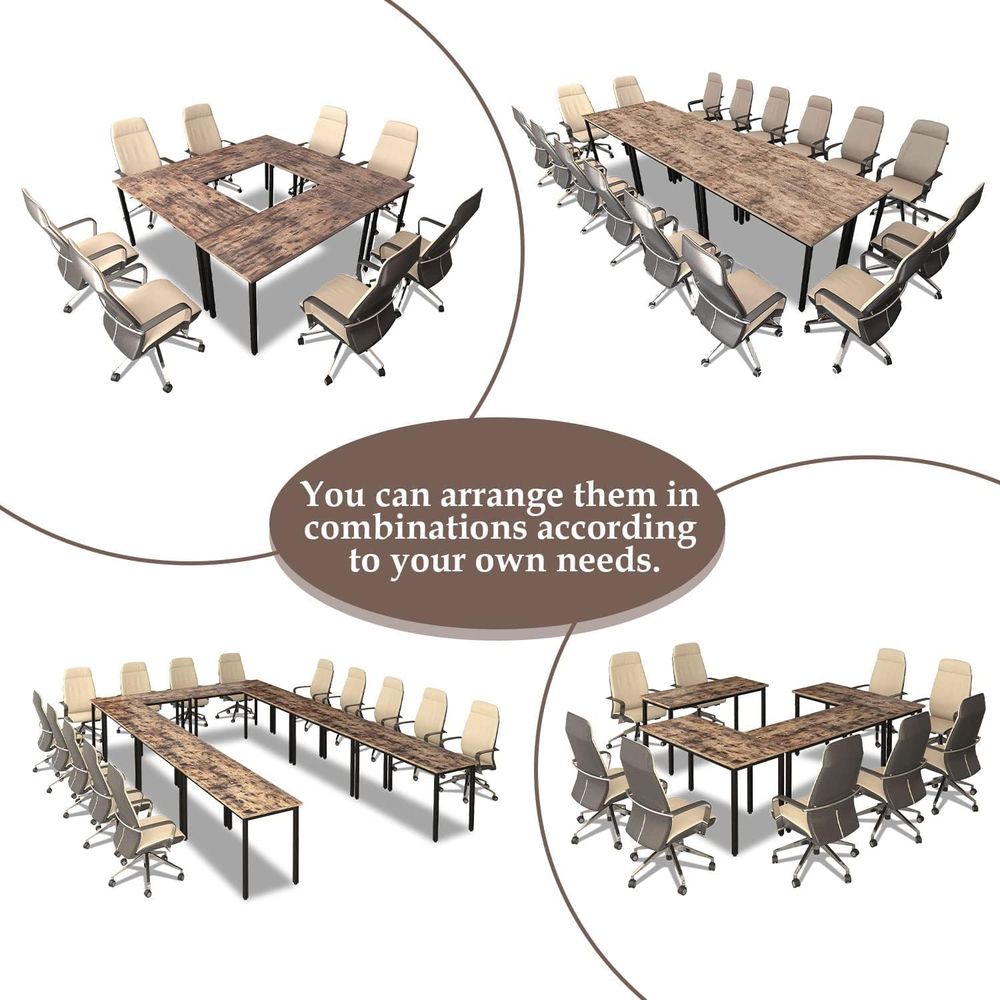 Rustic Brown 4-8 Person Meetin - Desk Setup Study recensie en prijs