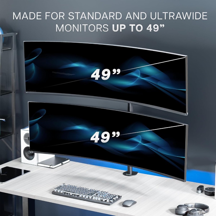 Dual Vertically Stacked UltraW - Dual Monitor Desk Setup recensie en prijs